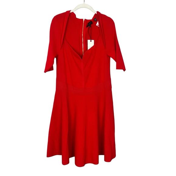 NWT Ted Baker Millly Sweetheart Neckline Dress Red sz 6 (16) Stretch Cocktail - Picture 4 of 10